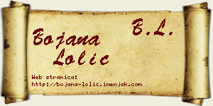 Bojana Lolić vizit kartica